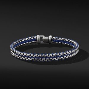 David Yurman Woven Box Chain Bracelet in Blue